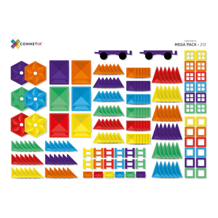 Connetix Tiles Rainbow Mega Pack 212 Piece 3yrs+