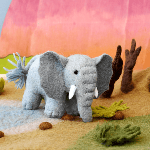 Tara Treasures Felt Safari Elephant Toy - My Playroom 