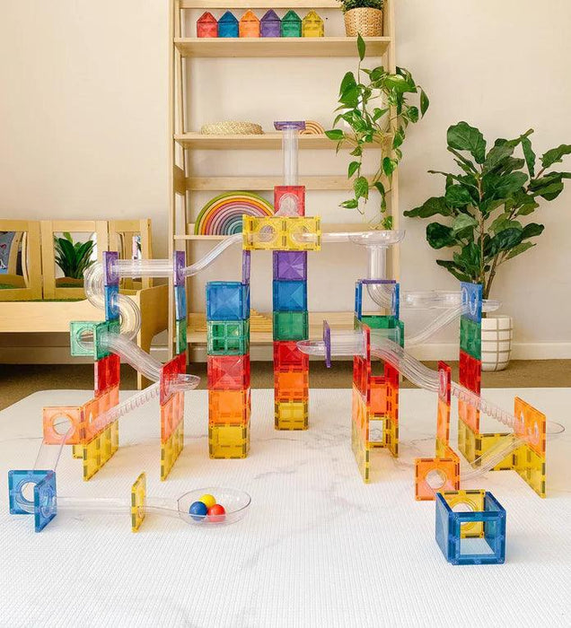 Engineering Wonders: Unleashing Creativity with the Connetix Rainbow Ball Run - My Playroom 