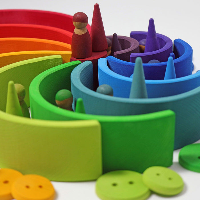 a pic of Grimm’s Large Rainbow Baby Toddler Toys