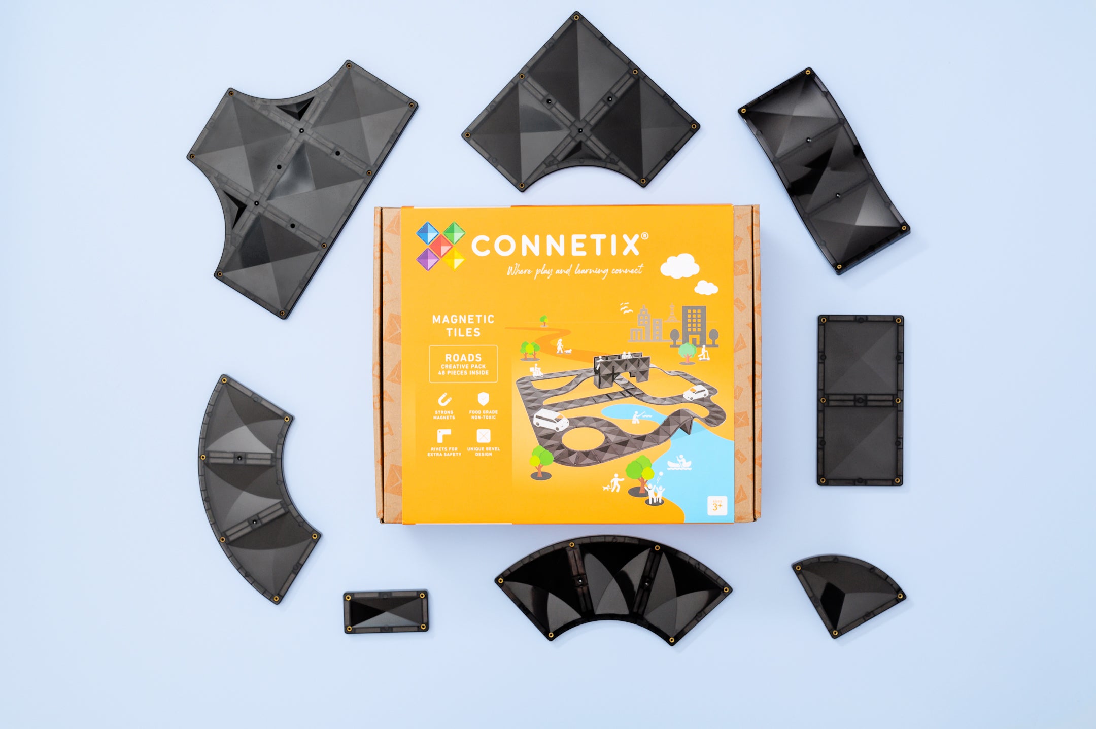 Connetix Creative Roads Pack 48 pc | My Playroom — My Playroom