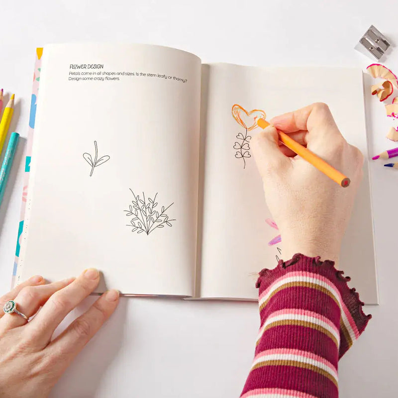 Kids Creativity Journal by Journey Of Something About Drawing, Palettes, Imagination and Wellbeing Stationary Social-Emotional Travel Toys Gifting Idea for 7yrs+