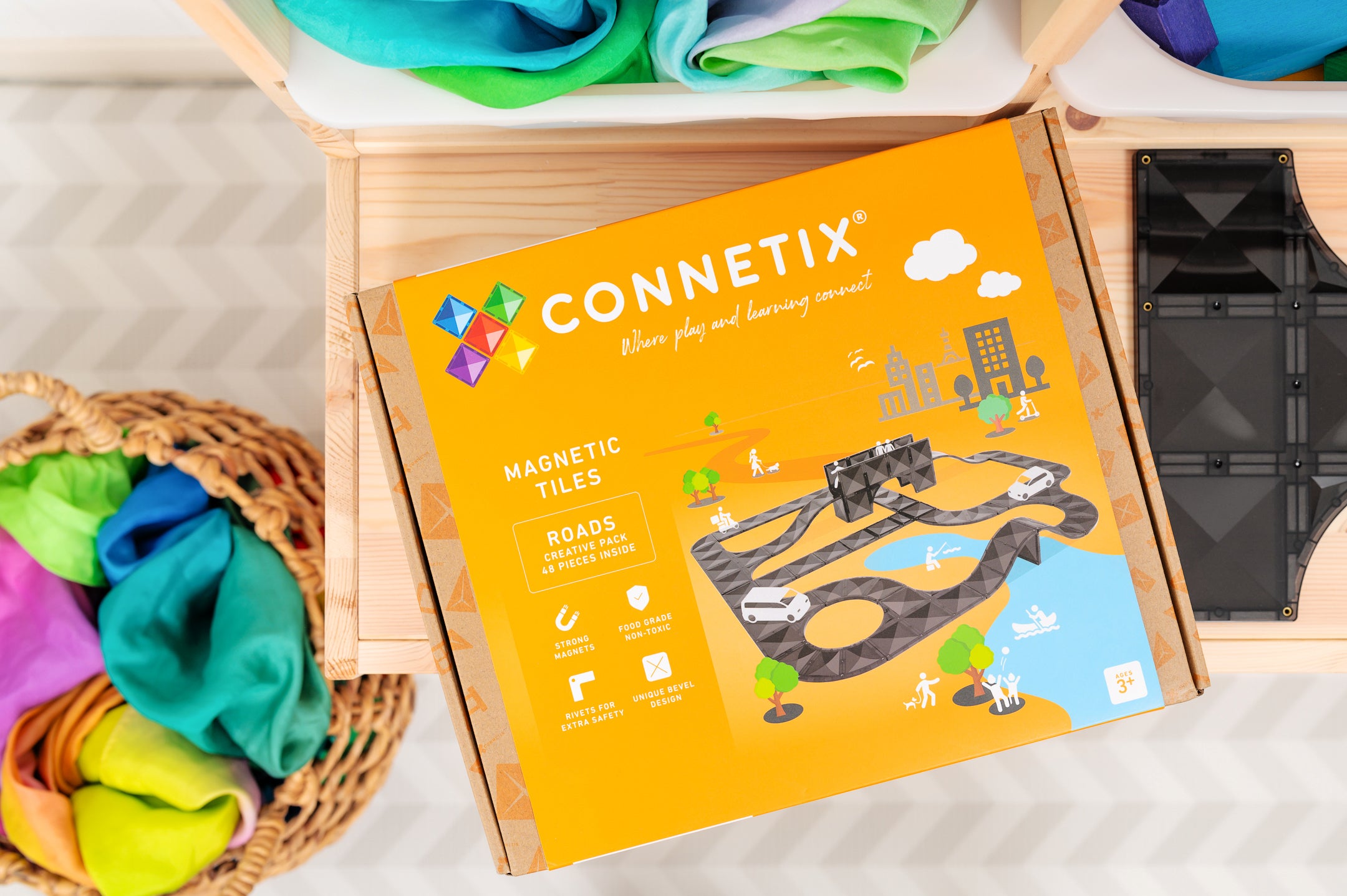 Connetix Creative Roads Pack 48 pc | My Playroom — My Playroom