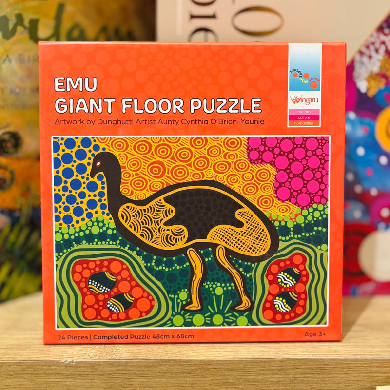 Emu Giant Floor Jigsaw Puzzle by Wingaru First Nations Resources Indigenous Art 3yrs+