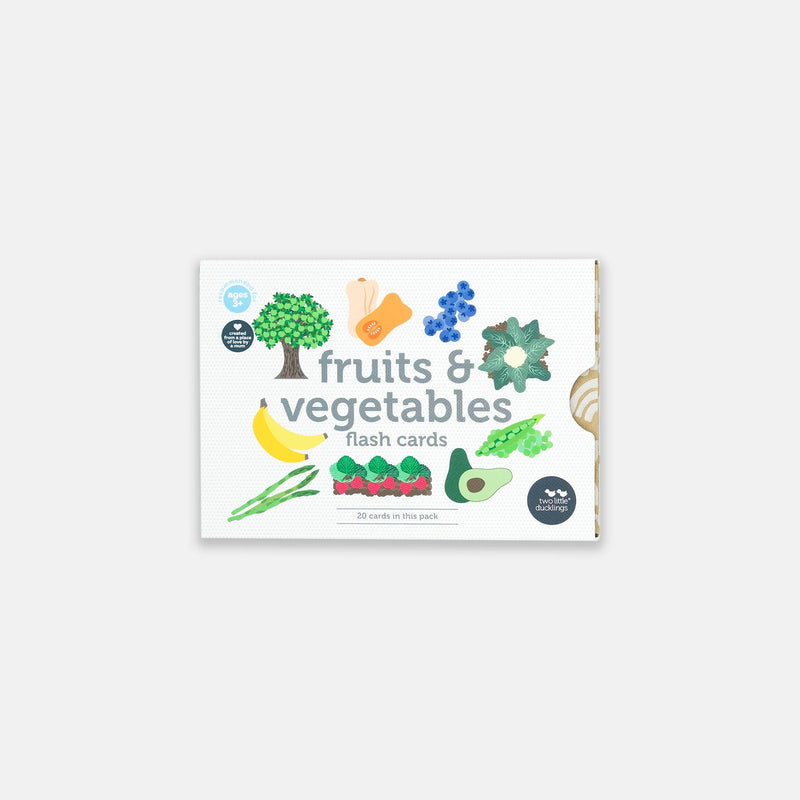 Fruit and Vegetables Flash Cards by Two Little Ducklings 3yrs+