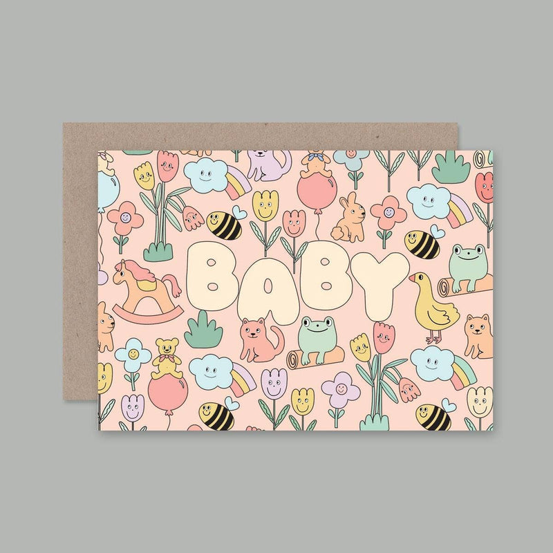 Baby Greeting New Born Kids Birthday Card by AHD Paper Co New Born Card