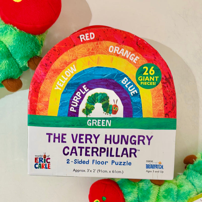 The Very Hungry Caterpillar 2-Sided Jigsaw Floor Puzzle by Eric Carle Developmental Toys for Toddlers Gift Idea 3yrs+