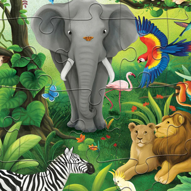 Crocodile Creek Holographic Puzzle Jungle Paradise 50 pcs Gifting Idea for 4yrs+