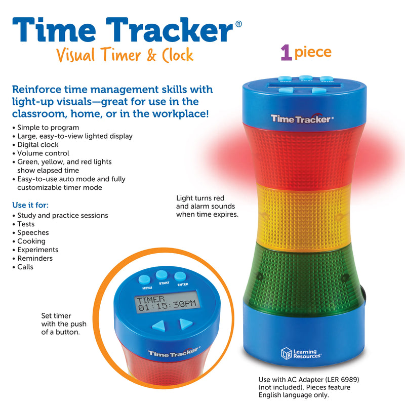 Time Tracker® Visual Timer & Clock by Learning Resources Science Range Early Math Cognitive STEM Range Best Seller 5yrs+