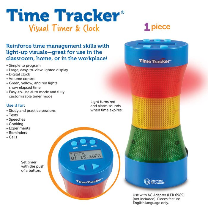 Time Tracker® Visual Timer & Clock by Learning Resources