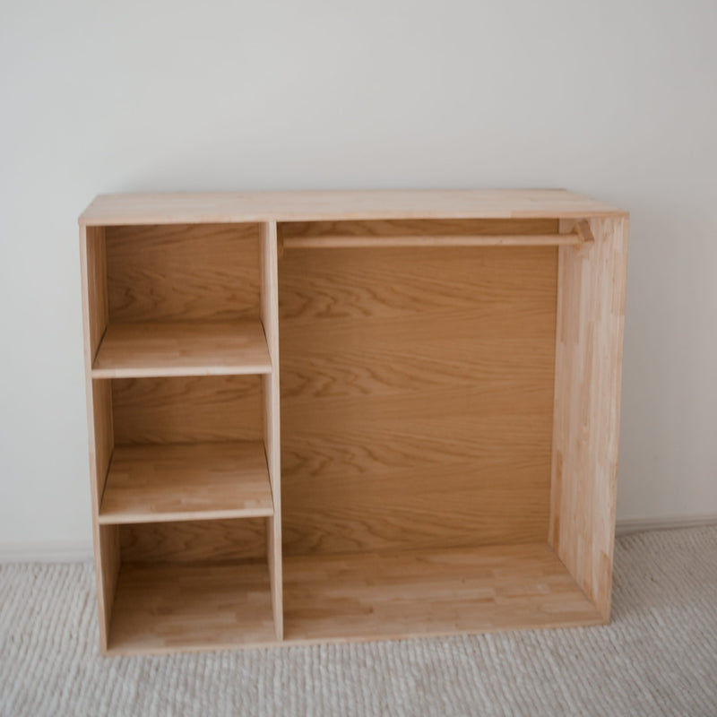 Qtoys Montessori Inspired Wardrobe 120cm (L) x45cm (W)x100cm (H) Kids Storage Furniture
