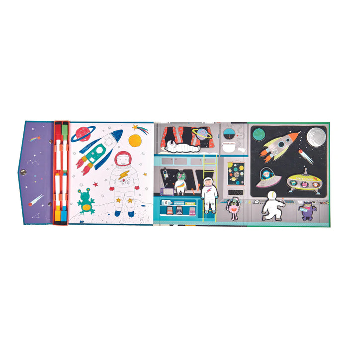 Floss & Rock Space Magnetic Multi Play - Doodle, Colour, Puzzle and Play 3yrs+
