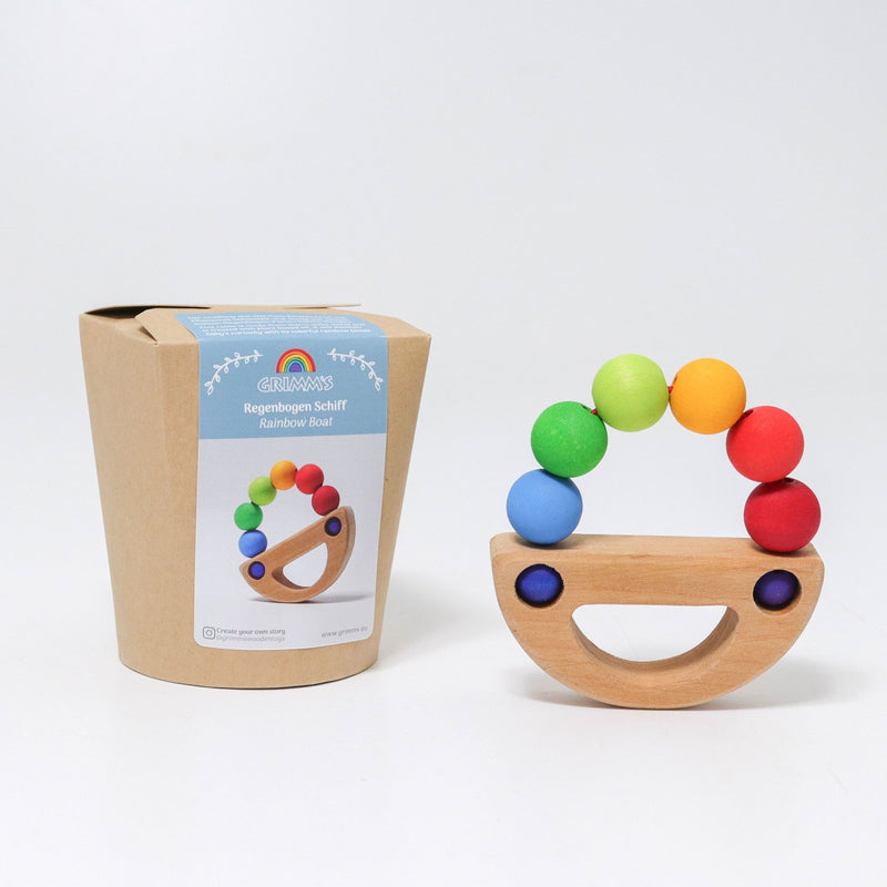 Grimm's Grasping Toy Rainbow Boat Baby Toys Baby Gifts Idea 0m+