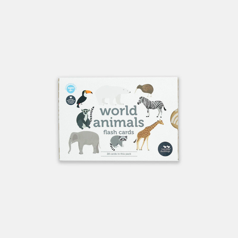World Animals Flash Cards by Two Little Ducklings 4yrs+