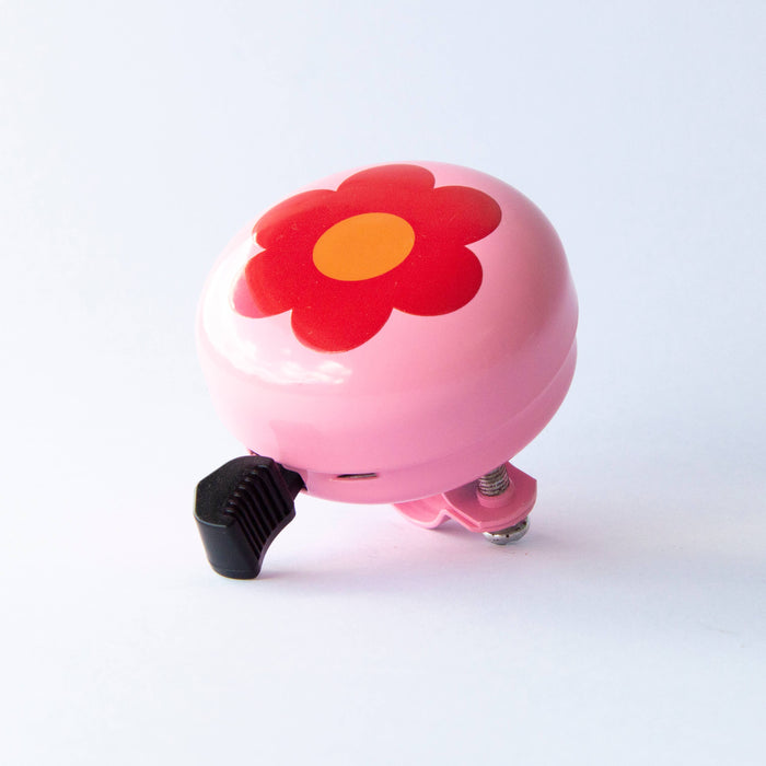 Beep Retro Flower Power Bike Bell and Scooter Bell RED