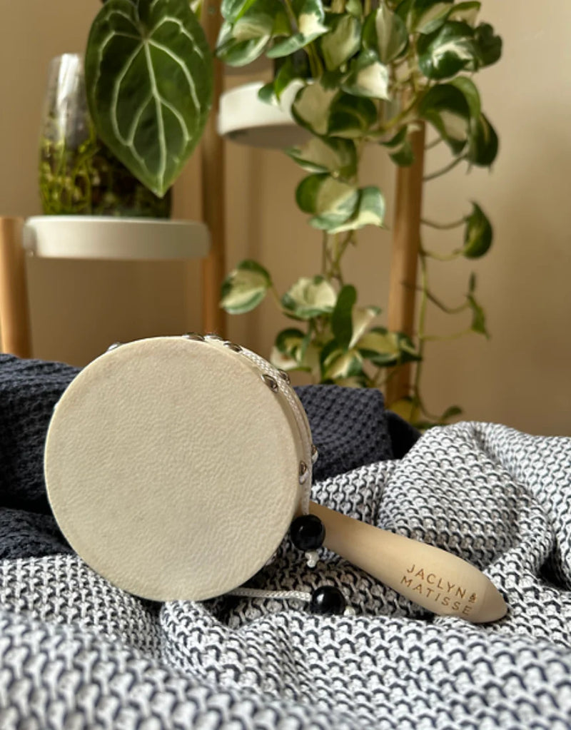 Wooden Hand Drum by Jaclyn & Matisse Musical Instrument for Kids 3yrs+