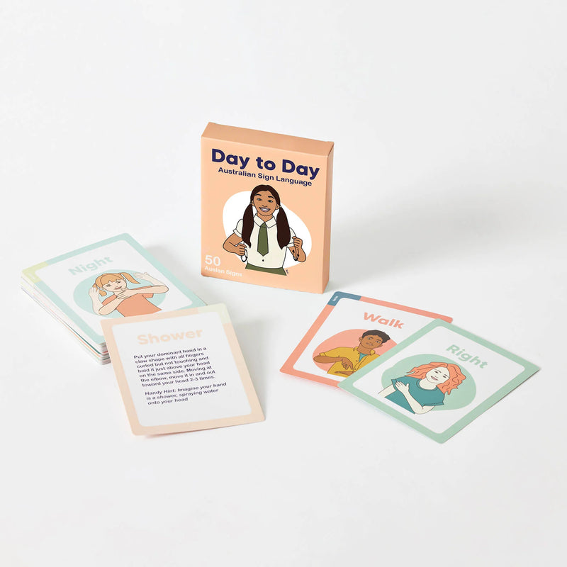 Auslan Flash Cards Set of 4 200pcs by Springtime Education Australian Sign Language Early Literacy Communication Skills NDIS 3yrs+