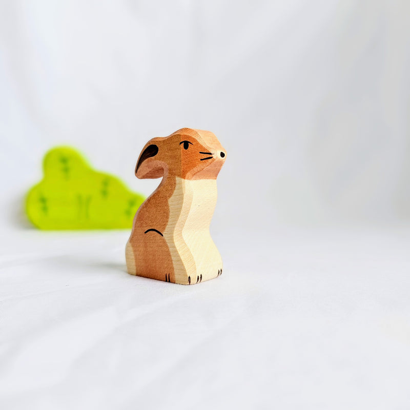 Holztiger Hare Rabbit Wooden Animals Sitting Wooden Woodland & Meadow Animal 3yrs+