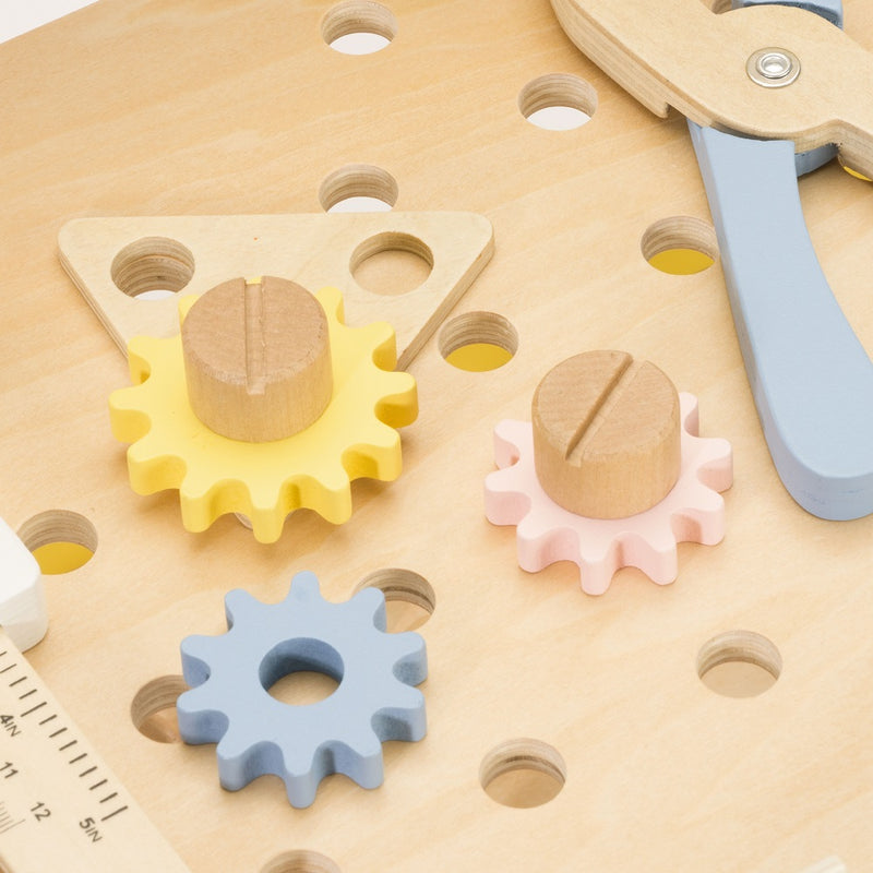 Classic World Wooden Modern Tool Bench Skills Developmental Toys for Toddlers 3yrs+
