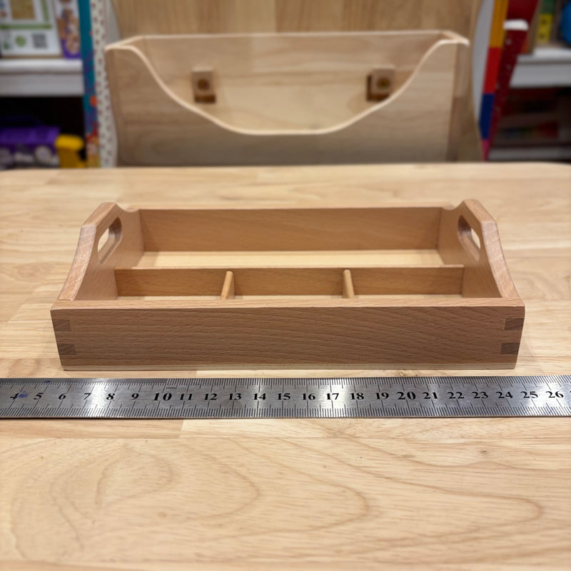 Montessori 3 Compartment Wooden Sorting Tray