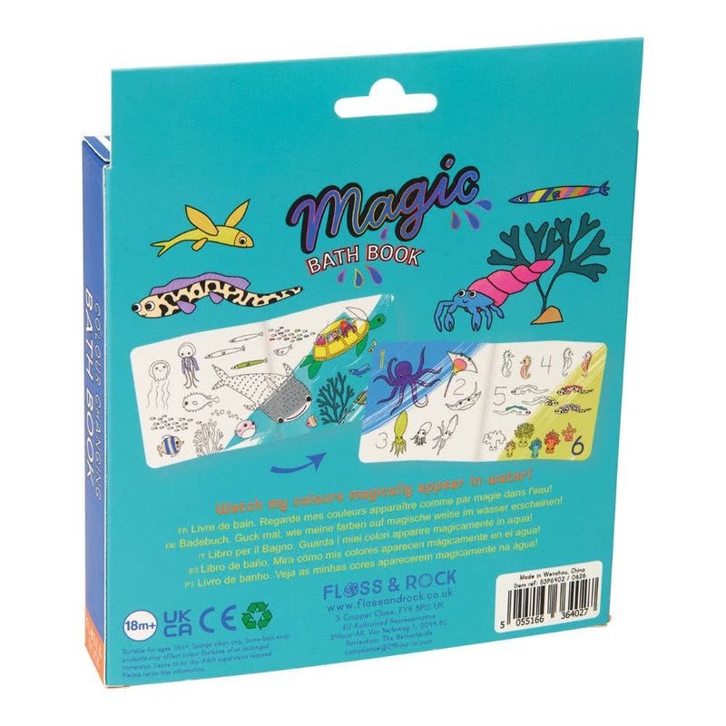 Floss & Rock Magic Colour Changing Bath Book Ocean Kids Bath Book Bath Toys 18m+