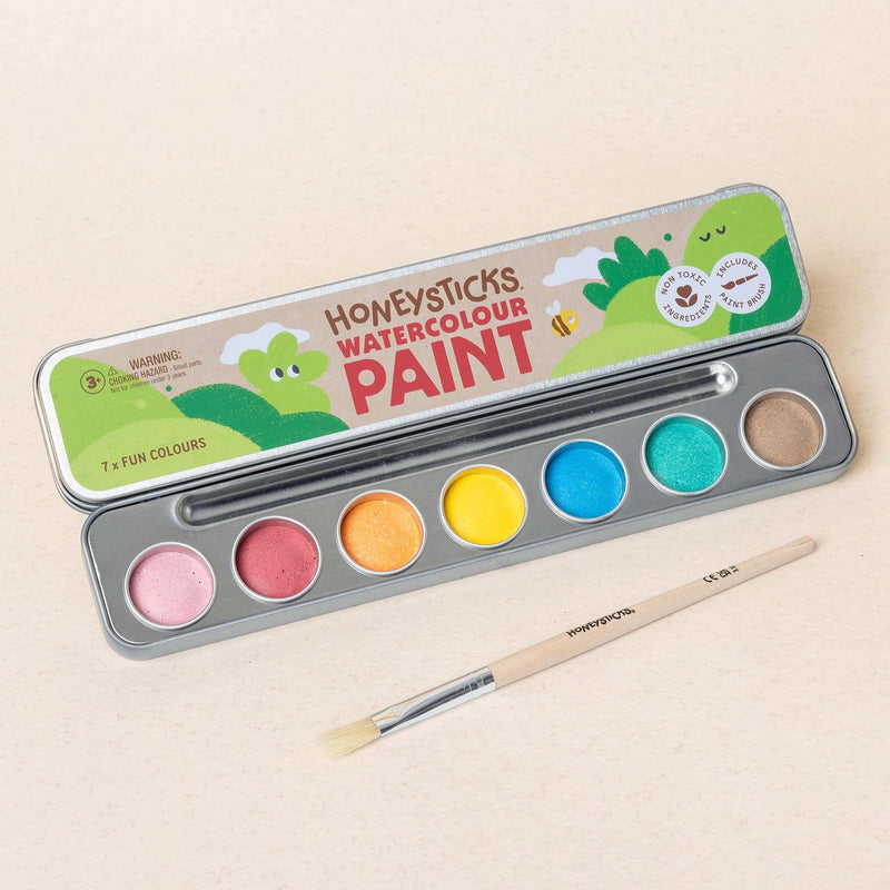 Honeysticks Natural Watercolour Paints 7 Colours Art and craft for kids 3yrs+