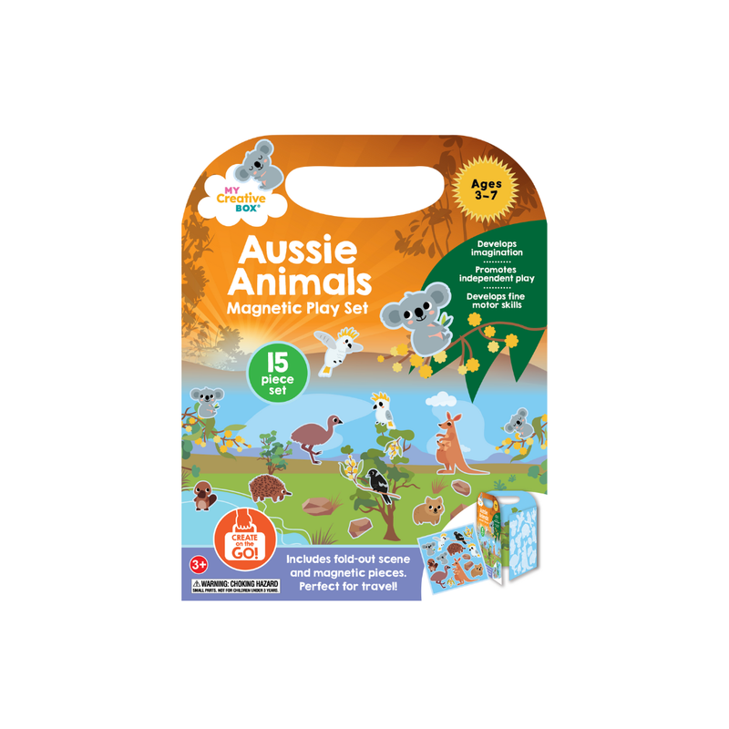 My Creative Box Aussie Animals Magnetic Play Set Australian Animals Art and craft for kids 3yrs+