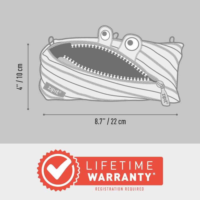 ZIPIT Monster Pencil Case Blue Stationary 3yrs+