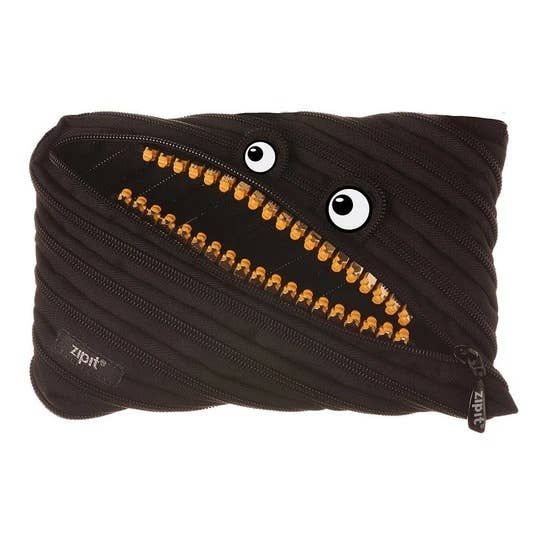 ZIPIT Grillz Monster Jumbo Pencil Case BLACK Stationary Best Seller 3yrs+