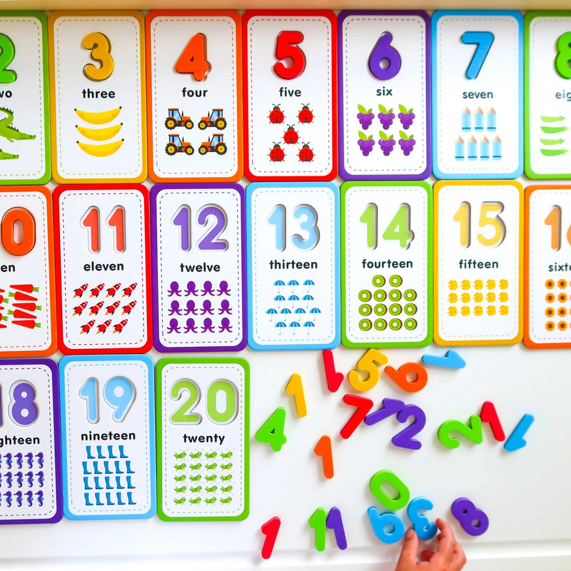 Curious Columbus Flashcards & 123 Magnetic Numbers Early Math Games for Kids Cognitive Best Seller 3yrs+