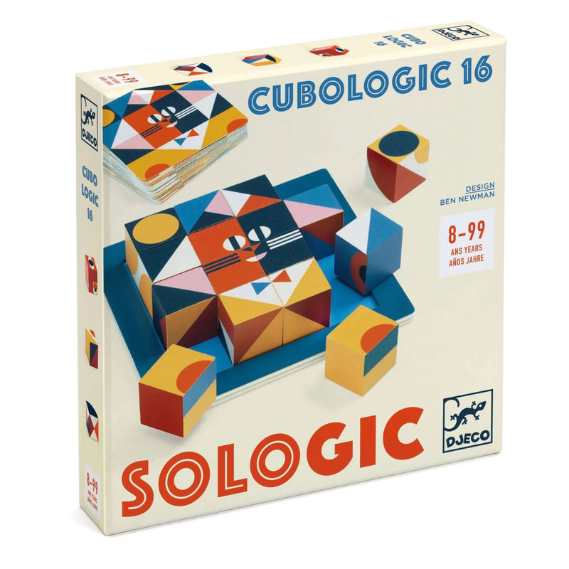 Cubologic 16 Wooden Cubes Game with 30 challenges Early Science STEM Toys Gifting Idea for 8yrs+