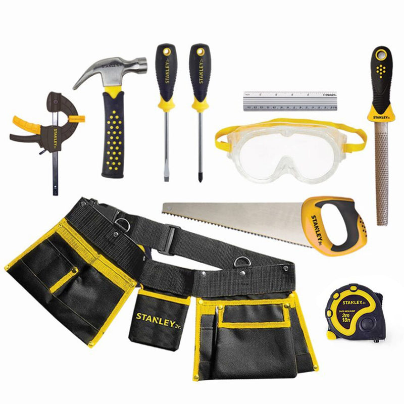 Stanley Jr Tool Kit Set 10pcs Fine Motor Skills Toys Early Science STEM Toys Construction 5yrs+