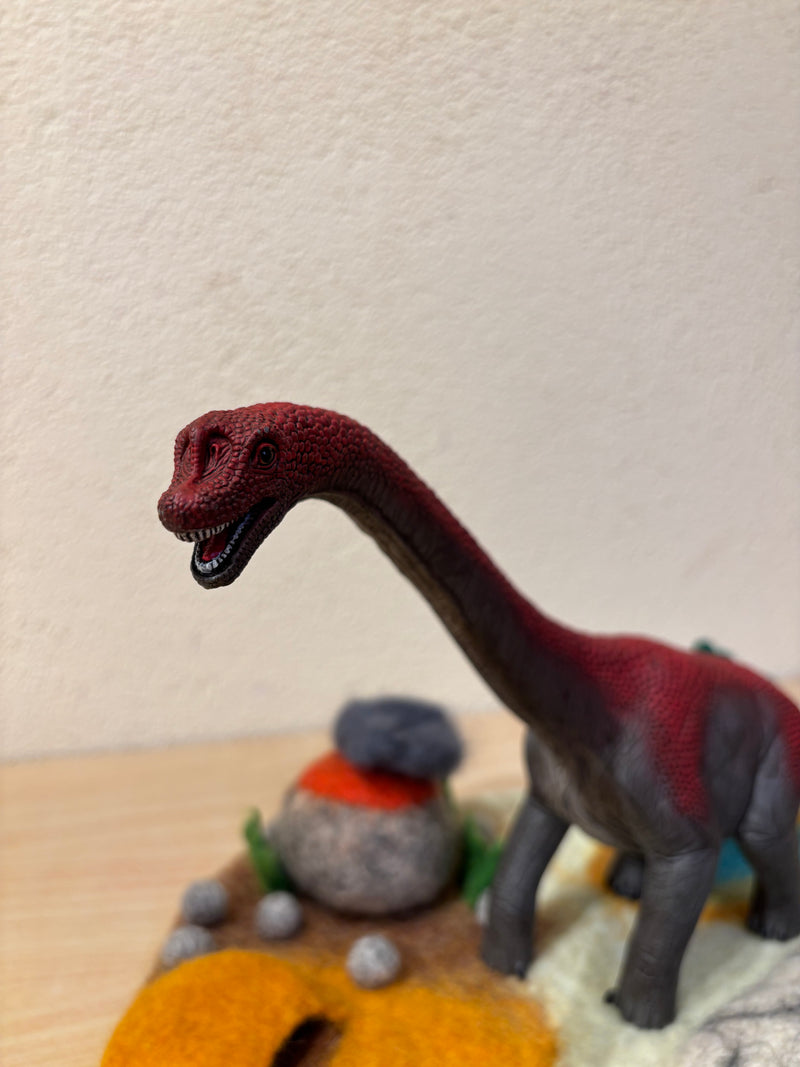 Schleich Brachiosaurus Red Extra Large Figurine Dinosaur Collection Animal Figurines 3yrs+