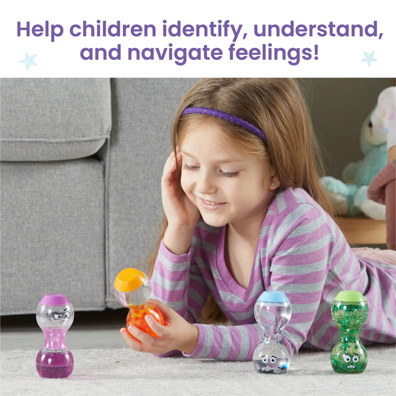 Express Your Feelings Sensory Bottles represent Excited, Impatient, Lonely and Nervous Sensory Toys Best Seller 3yrs+