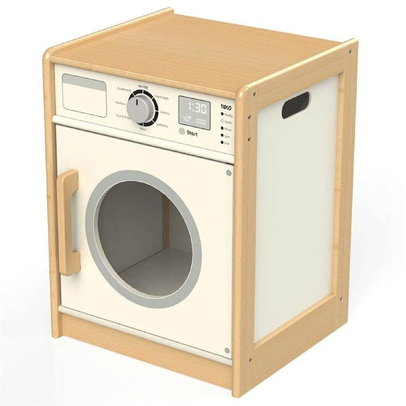 Tidlo Wooden Washing Machine 54cm Pretend and Imaginative Play Kitchen 3yrs+ (Bulky Shipping)