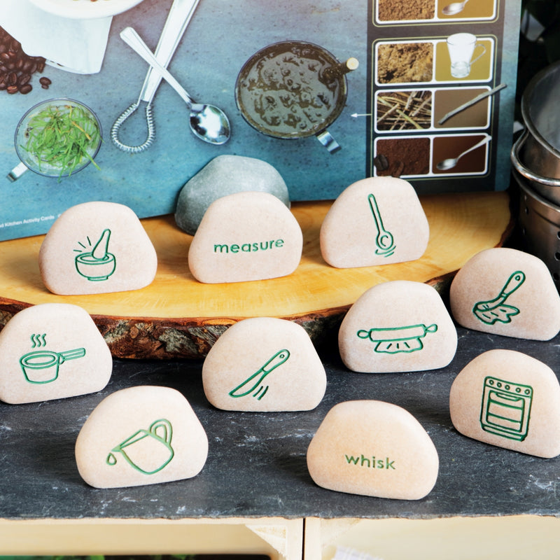 Yellow Door Mud Kitchen Process Stones Set of 10 Developmental Toys for Toddlers Gifts Idea 2yrs+