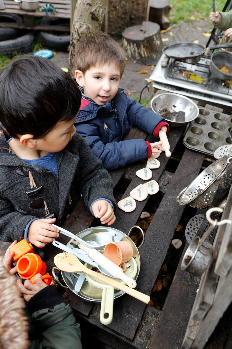Yellow Door Mud Kitchen Process Stones Set of 10 Developmental Toys for Toddlers Gifts Idea 2yrs+