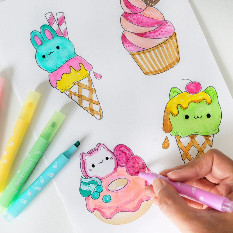 Tiger Tribe Scented Sundae Markers Stationary Art and craft for Kids 5yrs+