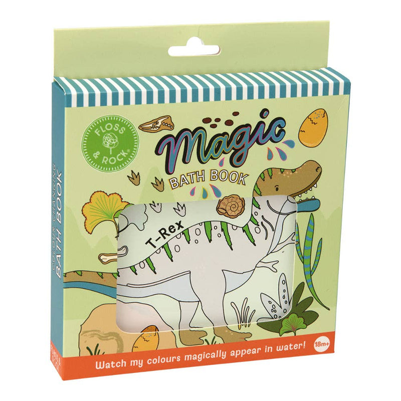 Floss & Rock Magic Colour Changing Bath Book Dino Kid Bath book Dinosaur Theme Bath Toys 18m+