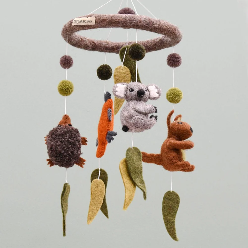 Tara Treasures Felt Australian Animals Baby Nursery Cot Mobile Australian Animals Baby Gifts Idea 0m+