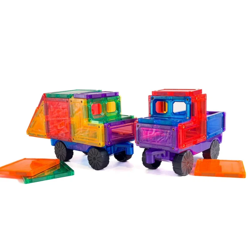 Learn and Grow Toys Magnetic Car Pack 28 Piece by Tile Tek Magnetic Tiles Toy Car 3yrs+