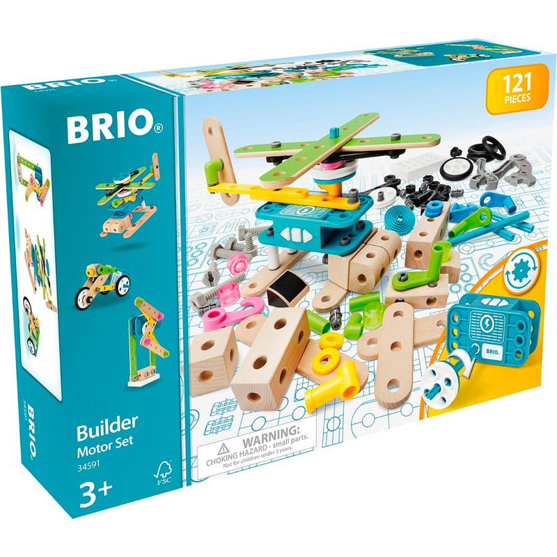 BRIO Builder Motor Set 121 Pieces Building Kit Large Set Best Seller 3yrs+