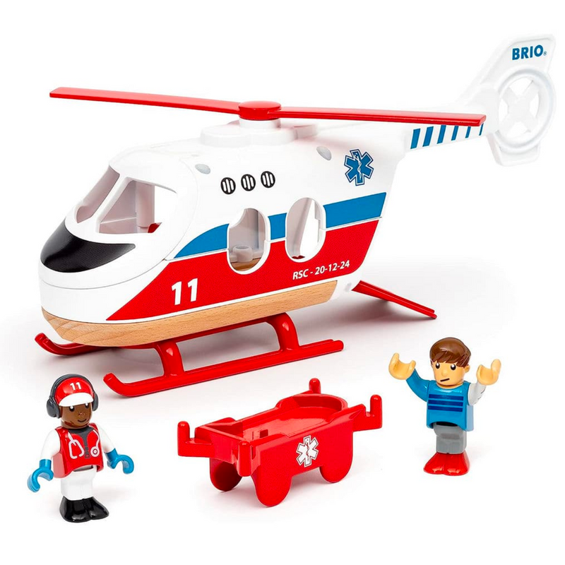 BRIO Rescue Helicopter 4pcs Toddler Toy Plane 3yrs+