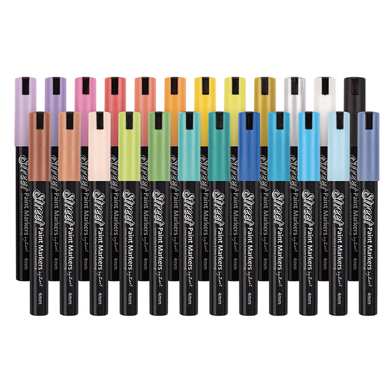 Acrylic Street Paint Markers for all surface Large Pack of 24 By Zart Stationary Art and craft for kids 3yrs+