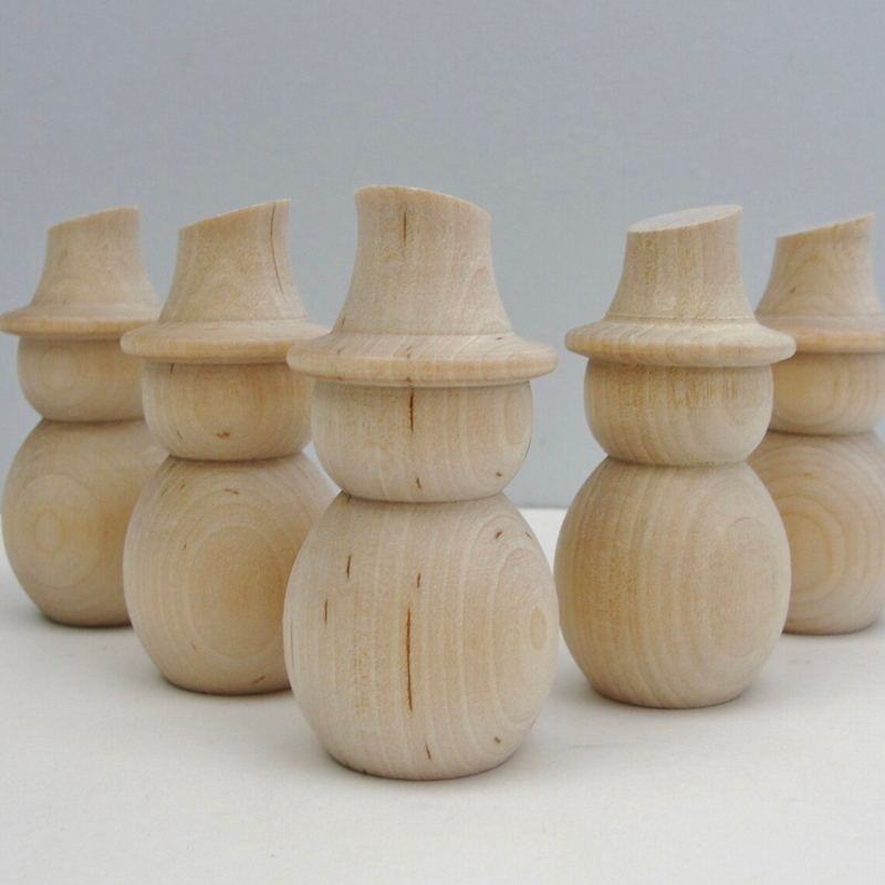 Wooden Snowman 7.3cm(H) Wooden Toys 3yrs+