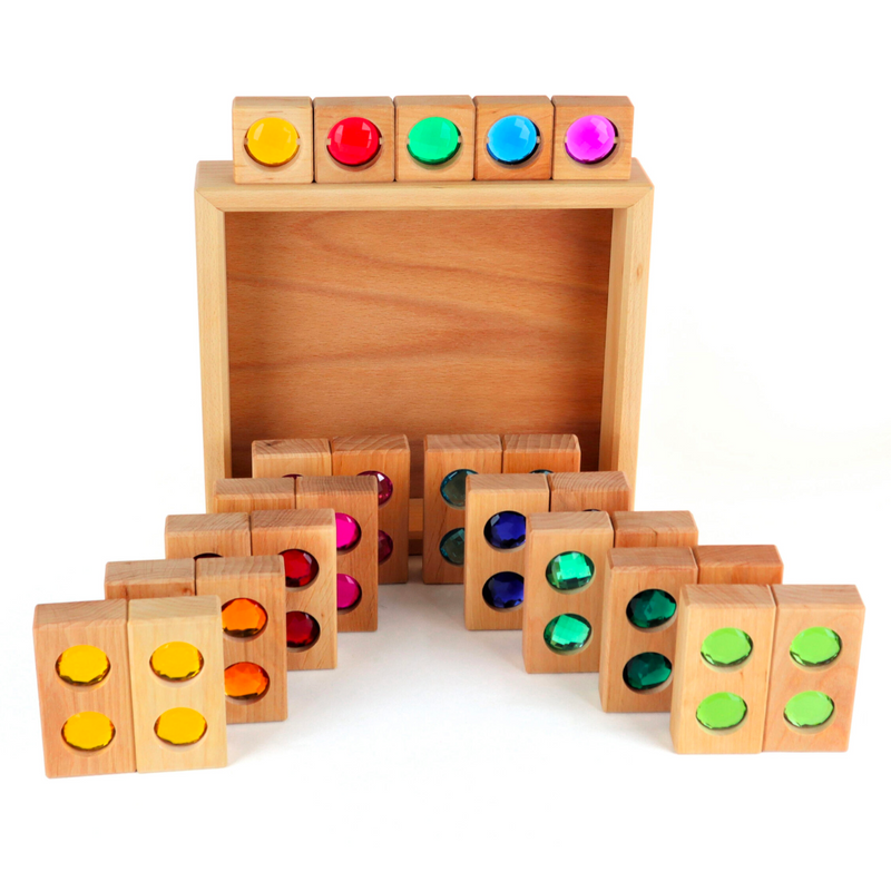 Bauspiel Small Colour Track with a View 25pcs Wooden Toys Building Blocks 3yrs+