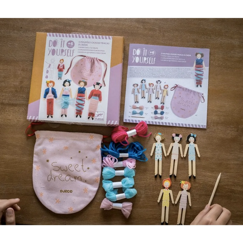 Do It Yourself Worry Dolls Craft Kit by Djeco Art and craft Best Seller 6yrs+