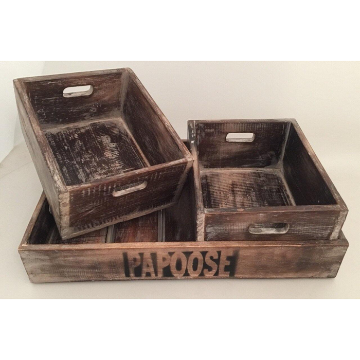 Papoose Tray/Box Set of 3