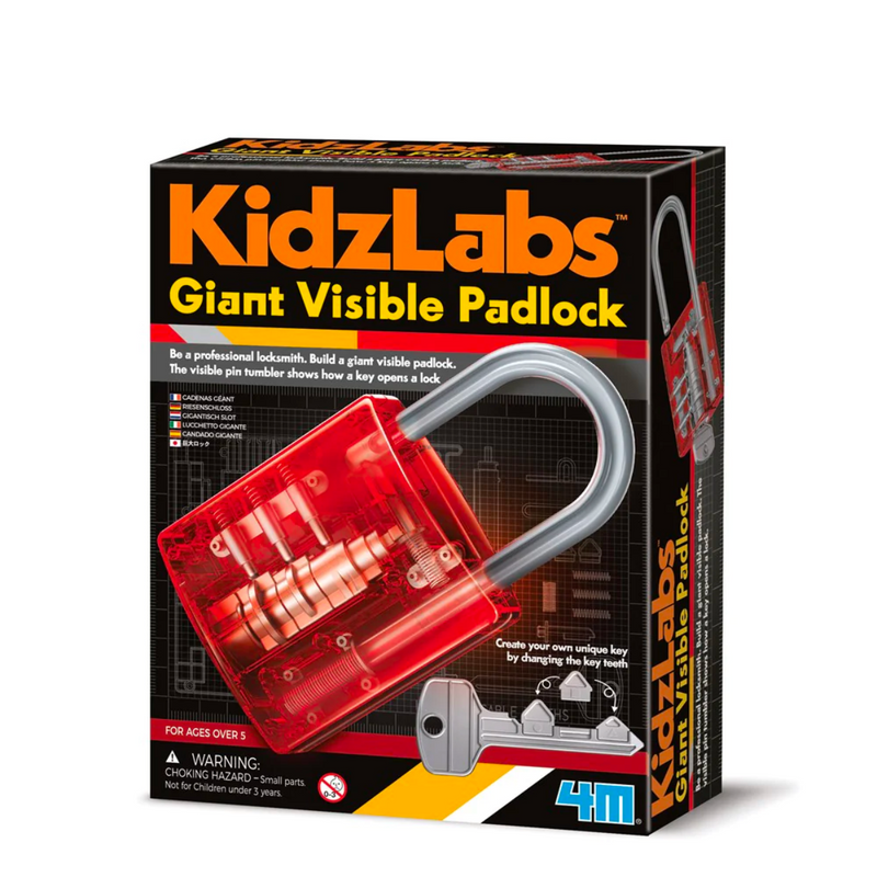 Kidzlabs Giant Visible Padlock Early Science STEM Toys 5yrs+