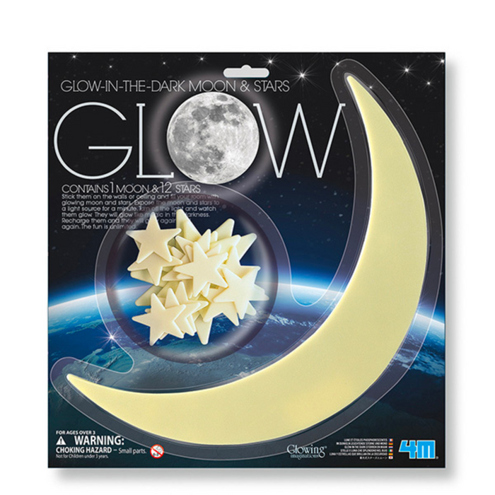 Glow in the Dark Moon and Stars Large 3yrs+